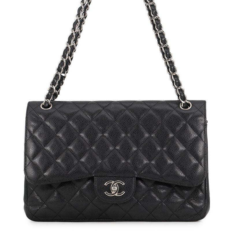 シャネル チェーンショルダーバッグ マトラッセ30 キャビアスキン ココマーク A58600 CHANEL バッグ 黒