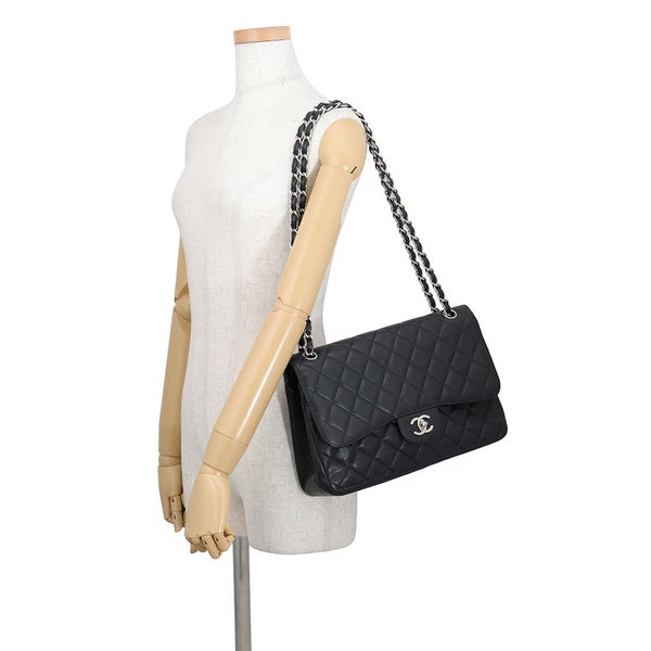 シャネル チェーンショルダーバッグ マトラッセ30 キャビアスキン ココマーク A58600 CHANEL バッグ 黒