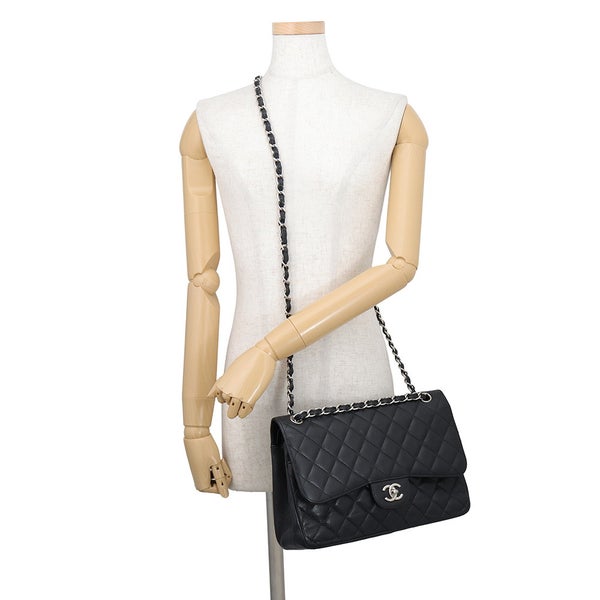 シャネル チェーンショルダーバッグ マトラッセ30 キャビアスキン ココマーク A58600 CHANEL バッグ 黒
