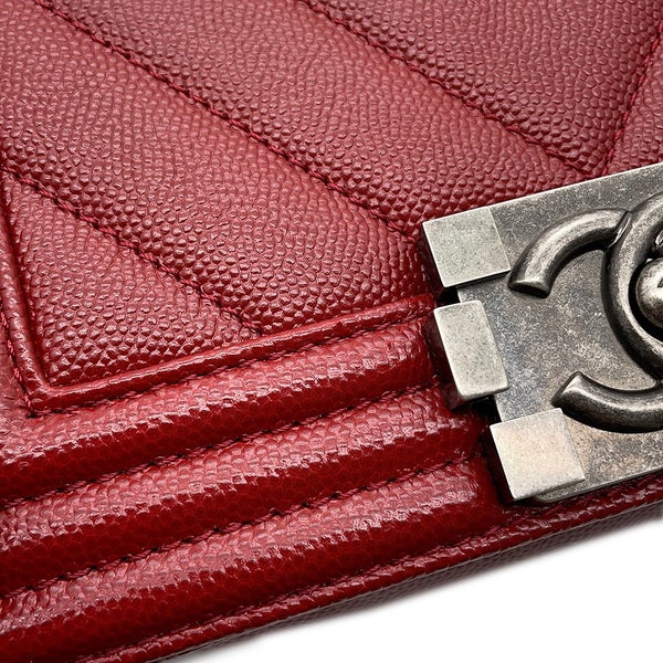シャネル チェーンショルダーバッグ ボーイシャネル スモール ココマーク キャビアスキン A67085 BOY CHANEL バッグ