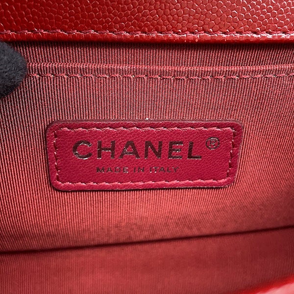 シャネル チェーンショルダーバッグ ボーイシャネル スモール ココマーク キャビアスキン A67085 BOY CHANEL バッグ