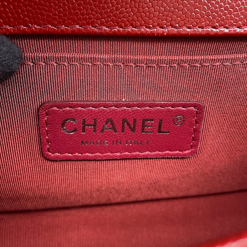 シャネル チェーンショルダーバッグ ボーイシャネル スモール ココマーク キャビアスキン A67085 BOY CHANEL バッグ