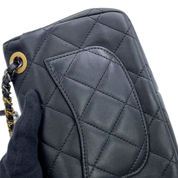 シャネル ショルダーバッグ スモール マトラッセ ココマーク ラムスキン AS2979 CHANEL 黒