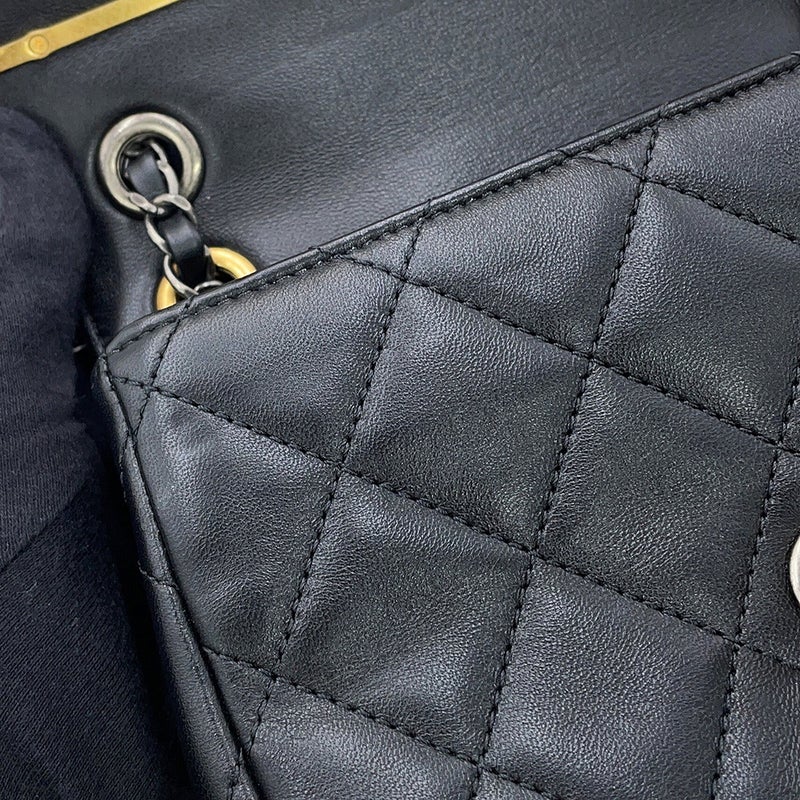 シャネル ショルダーバッグ スモール マトラッセ ココマーク ラムスキン AS2979 CHANEL 黒