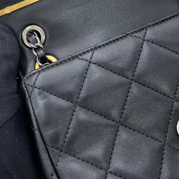 シャネル ショルダーバッグ スモール マトラッセ ココマーク ラムスキン AS2979 CHANEL 黒