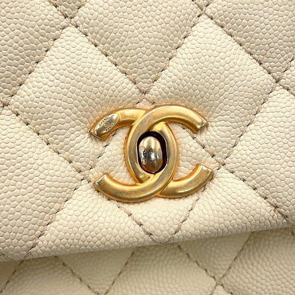 シャネル ハンドバッグ マトラッセ ココマーク ココハンドル キャビアスキン パイソン A92990 CHANEL 2way