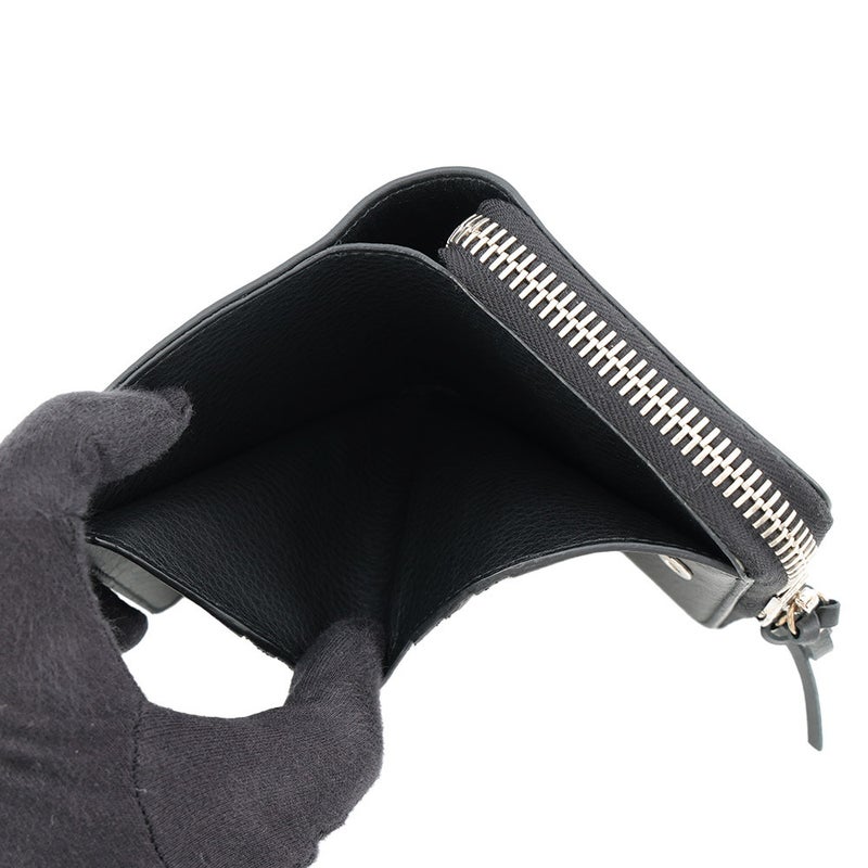 バレンシアガ 二つ折り財布 ペーパー コンパクトウォレット レザー 371662 BALENCIAGA 財布 黒