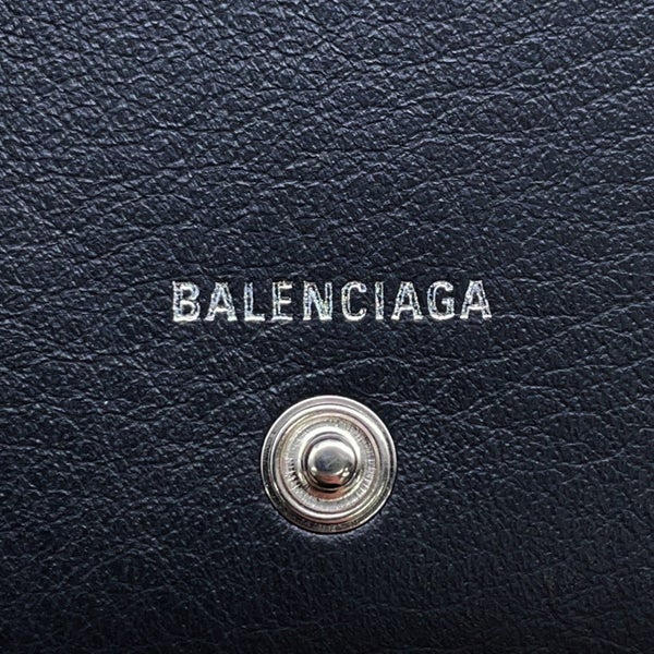 バレンシアガ 二つ折り財布 ペーパー コンパクトウォレット レザー 371662 BALENCIAGA 財布 黒