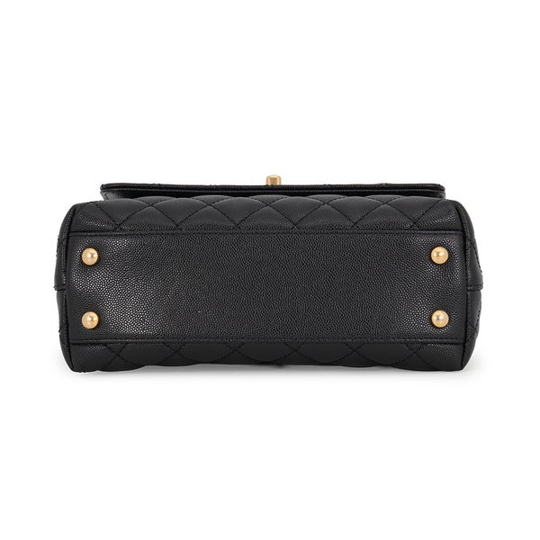 シャネル ハンドバッグ マトラッセ ココマーク ココハンドル XS キャビアスキン A92990 2wayショルダーバッグ 黒