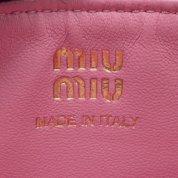 ミュウミュウ カードケース ロゴ カーフレザー 5MB066 Miu Miu 財布