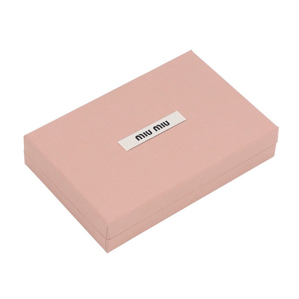 ミュウミュウ カードケース ロゴ カーフレザー 5MB066 Miu Miu 財布