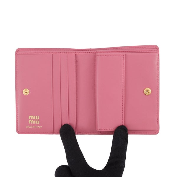 ミュウミュウ 二つ折り財布 マドラス ロゴ パイソン 5MV204 Miu Miu財布