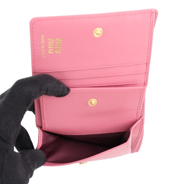 ミュウミュウ 二つ折り財布 マドラス ロゴ パイソン 5MV204 Miu Miu財布