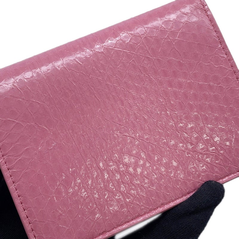 ミュウミュウ 二つ折り財布 マドラス ロゴ パイソン 5MV204 Miu Miu財布
