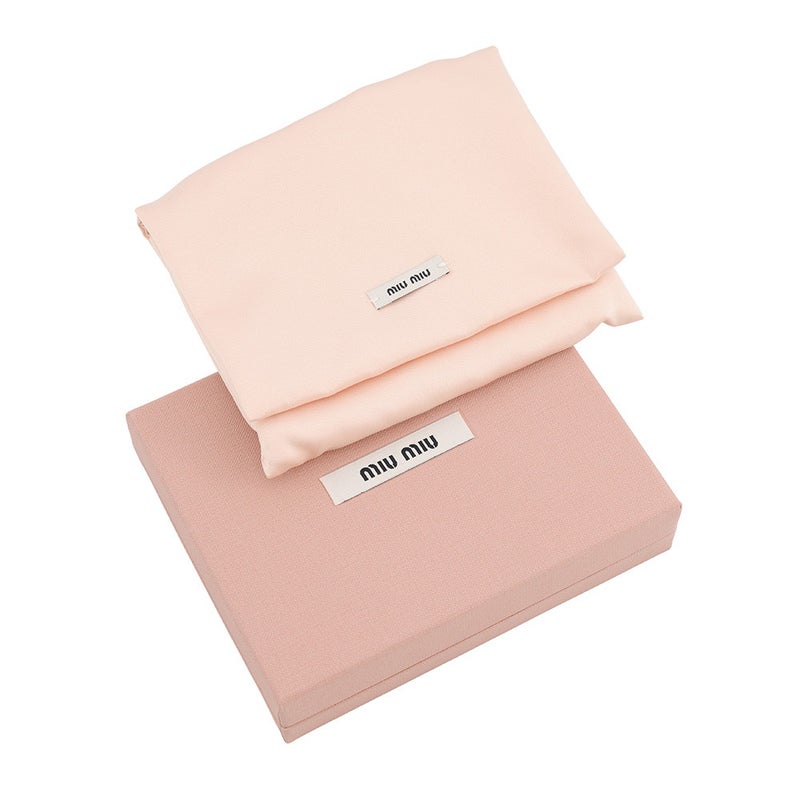 ミュウミュウ 二つ折り財布 マドラス ロゴ パイソン 5MV204 Miu Miu財布
