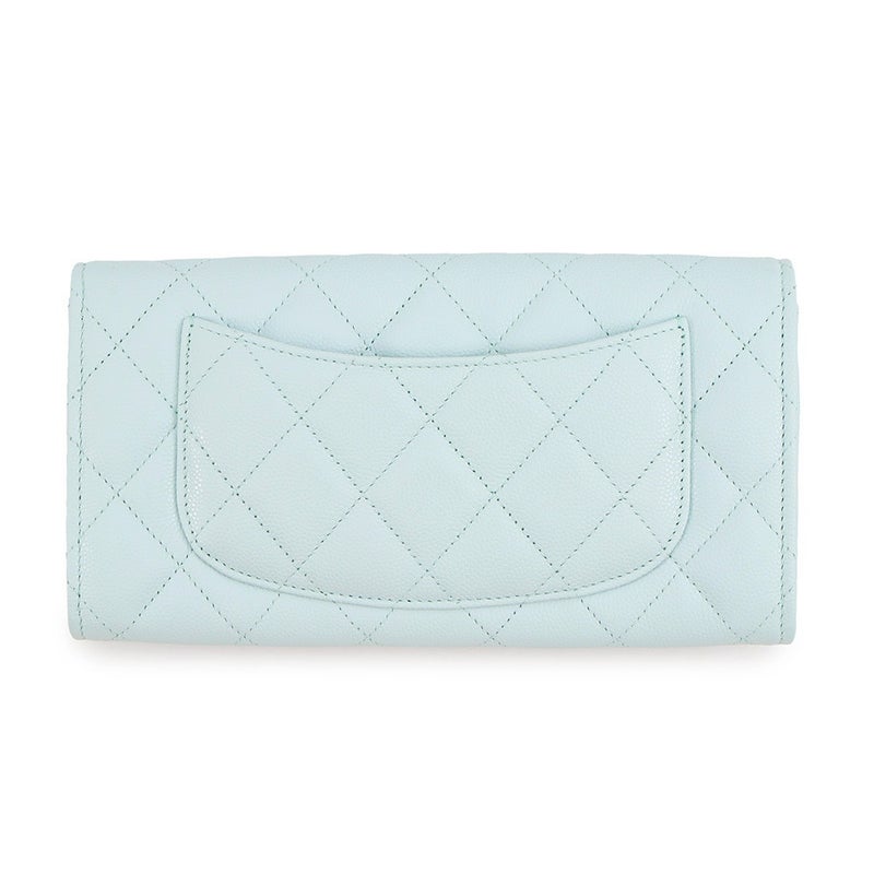 シャネル 長財布 クラシック ロング フラップ ウォレット マトラッセ ココマーク キャビアスキン AP0241 CHANEL 財布