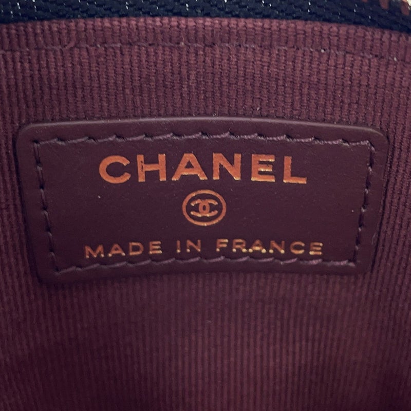 シャネル コインケース マトラッセ ココマーク コーラルレッド キャビアスキン AP2061 CHANEL 財布 小銭入れ 黒