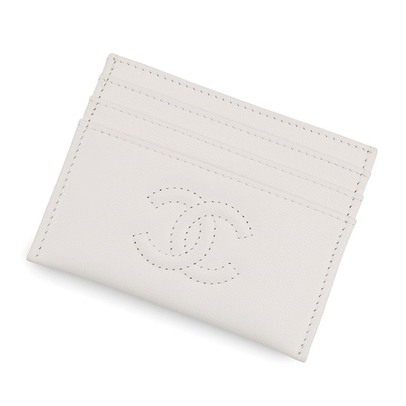 シャネル カードケース 24/25年 メティエダール コレクション ココマーク キャビアスキン AP4706 CHANEL 白