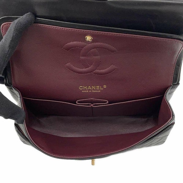 シャネル チェーンショルダーバッグ マトラッセ25 ココマーク ラムスキン ダブルチェーン A01112 CHANEL 黒