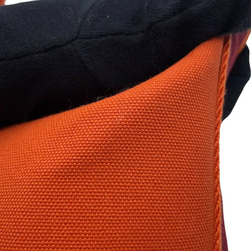 エルメス ポーチ ブリッド・ア・ブラックPM フー/ボルドー/シルバー金具 キャンバス