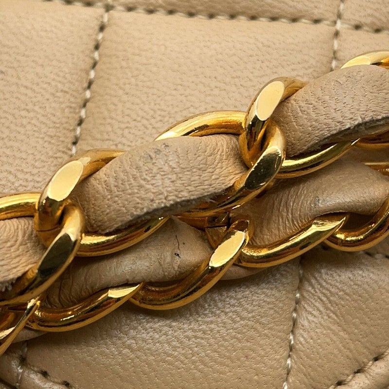 シャネル チェーンショルダーバッグ マトラッセ25 ココマーク ラムスキン ダブルチェーン A01112 CHANEL