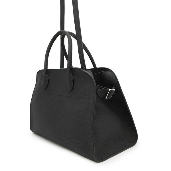 ザ ロウ ハンドバッグ ソフトマルゴー12 レザー W1586 THE ROW バッグ 2wayショルダーバッグ 黒