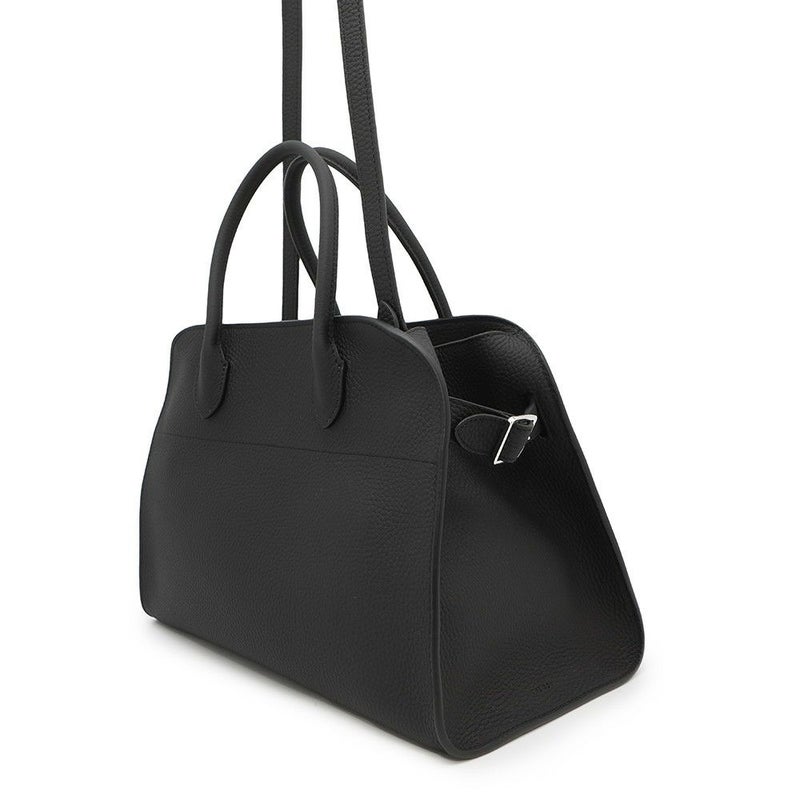 ザ ロウ ハンドバッグ ソフトマルゴー12 レザー W1586 THE ROW バッグ 2wayショルダーバッグ 黒