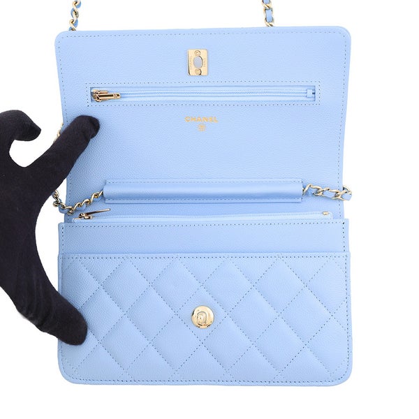 シャネル チェーンウォレット クラシック マトラッセ ココマーク キャビアスキン AP0250 CHANEL 財布