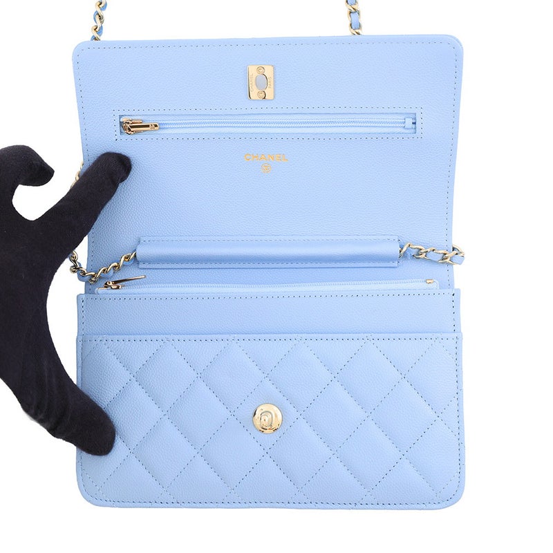 シャネル チェーンウォレット クラシック マトラッセ ココマーク キャビアスキン AP0250 CHANEL 財布