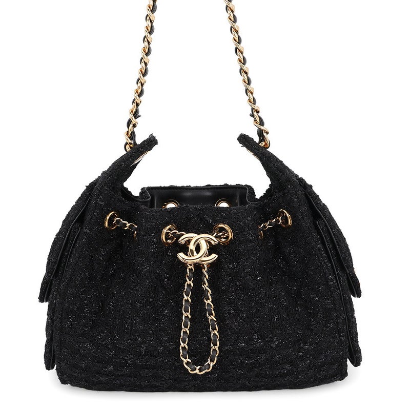 シャネル チェーンショルダーバッグ CHANEL25 ミニ ココマーク ワンショルダー ツイード AS5631 CHANEL 黒