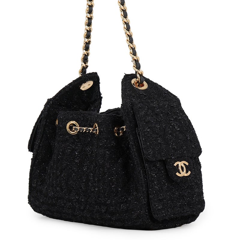 シャネル チェーンショルダーバッグ CHANEL25 ミニ ココマーク ワンショルダー ツイード AS5631 CHANEL 黒