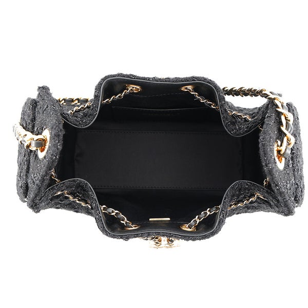 シャネル チェーンショルダーバッグ CHANEL25 ミニ ココマーク ワンショルダー ツイード AS5631 CHANEL 黒