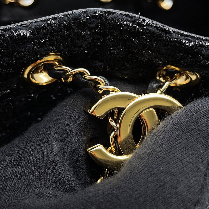 シャネル チェーンショルダーバッグ CHANEL25 ミニ ココマーク ワンショルダー ツイード AS5631 CHANEL 黒