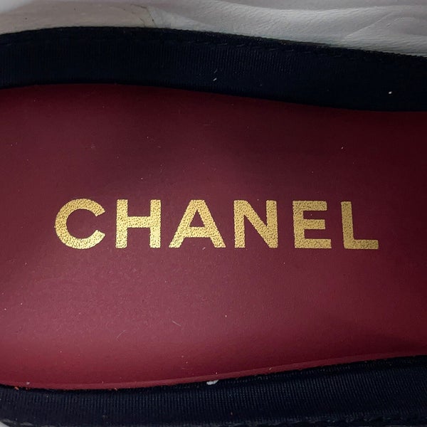 シャネル スニーカー ココマーク マトラッセ カーフレザー スエード レディースサイズ39 G47274 CHANEL 靴 黒 白