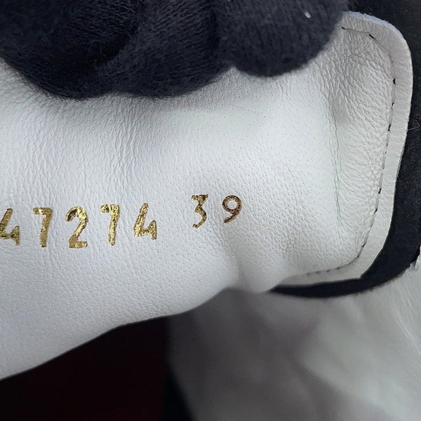 シャネル スニーカー ココマーク マトラッセ カーフレザー スエード レディースサイズ39 G47274 CHANEL 靴 黒 白
