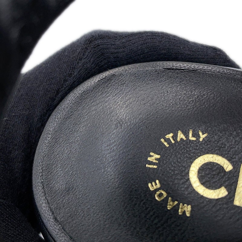 シャネル サンダル ココマーク マトラッセ ウェッジソール ラムスキン レディースサイズ38 1/2C G39918 CHANEL 靴 黒