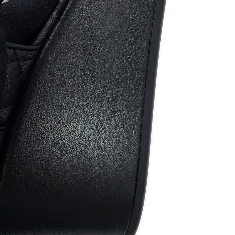 シャネル サンダル ココマーク マトラッセ ウェッジソール ラムスキン レディースサイズ38 1/2C G39918 CHANEL 靴 黒