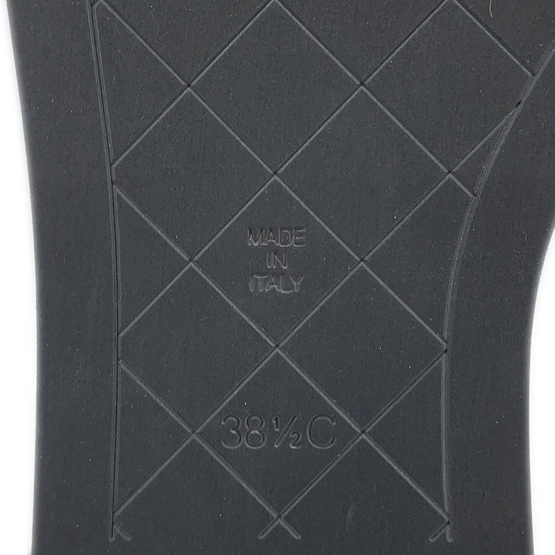 シャネル サンダル ココマーク マトラッセ ウェッジソール ラムスキン レディースサイズ38 1/2C G39918 CHANEL 靴 黒