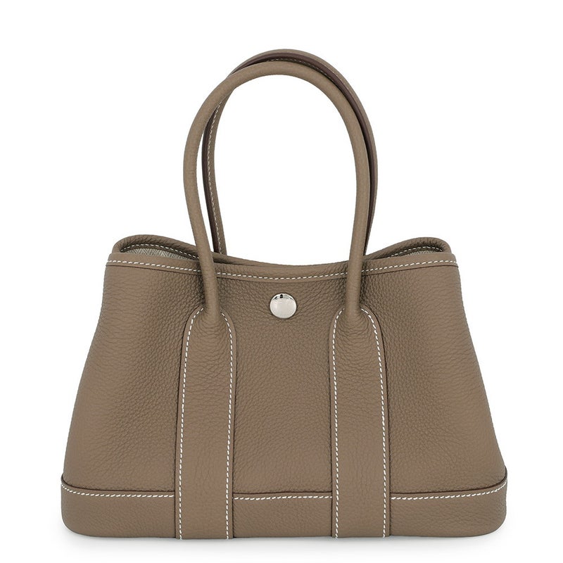 エルメス トートバッグ ネオ・ガーデン 23 ガーデンパーティ エトゥープ/シルバー金具 トゴ G刻印 HERMES
