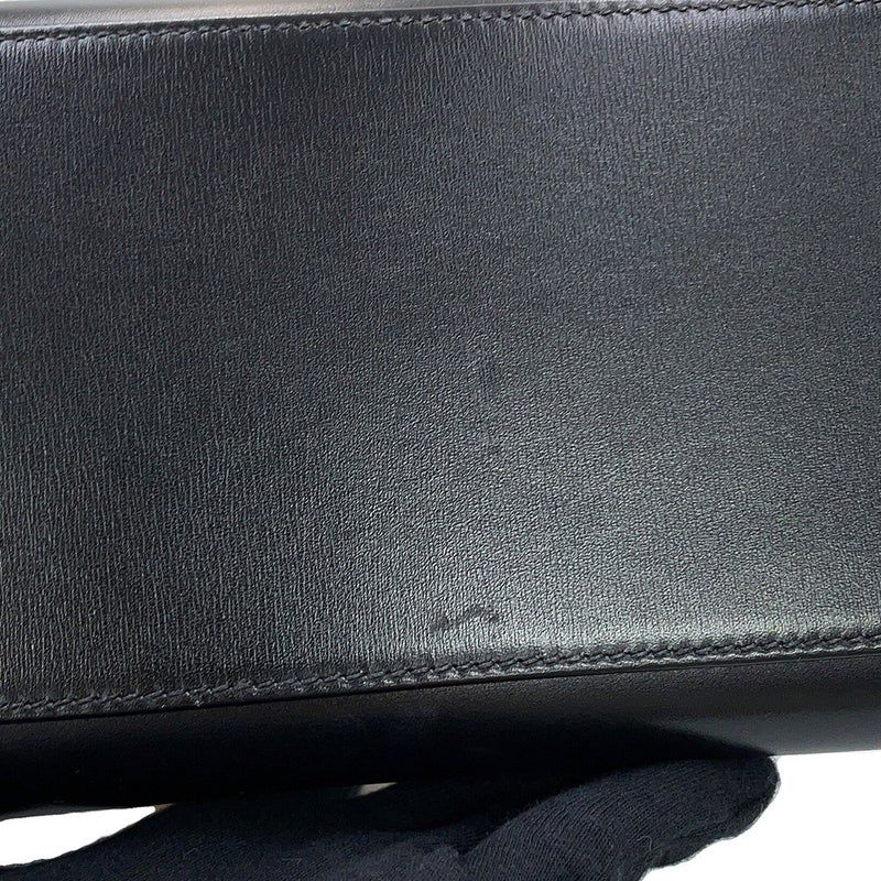 エルメス ハンドバッグ ケリー32 外縫い ブラック/ゴールド金具 ボックスカーフ □F刻印 HERMES 2wayバッグ 黒