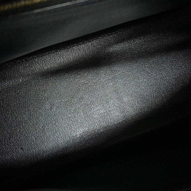 エルメス ハンドバッグ ケリー32 外縫い ブラック/ゴールド金具 ボックスカーフ □F刻印 HERMES 2wayバッグ 黒