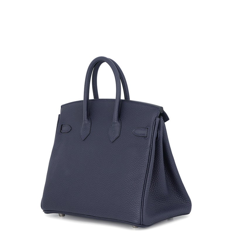 エルメス バーキン25 ブルーニュイ/シルバー金具 トゴ W刻印 HERMES Birkin ハンドバッグ