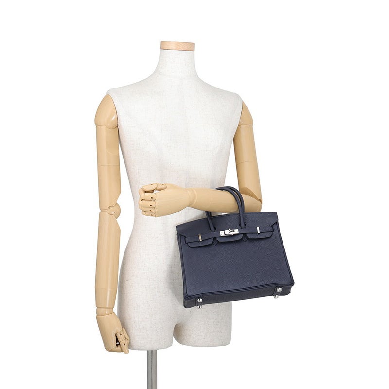エルメス バーキン25 ブルーニュイ/シルバー金具 トゴ W刻印 HERMES Birkin ハンドバッグ