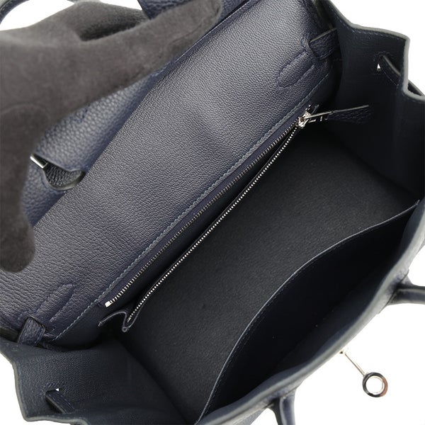 エルメス バーキン25 ブルーニュイ/シルバー金具 トゴ W刻印 HERMES Birkin ハンドバッグ