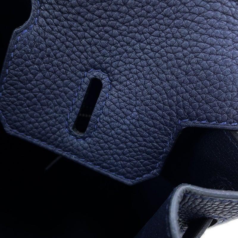 エルメス バーキン25 ブルーニュイ/シルバー金具 トゴ W刻印 HERMES Birkin ハンドバッグ