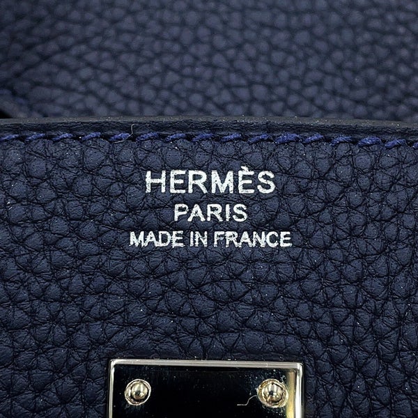 エルメス バーキン25 ブルーニュイ/シルバー金具 トゴ W刻印 HERMES Birkin ハンドバッグ