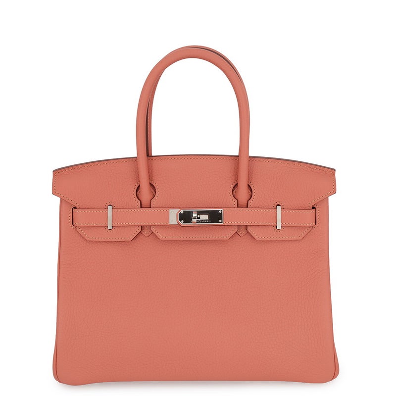 エルメス バーキン30 ロージー/シルバー金具 トゴ □Q刻印 HERMES Birkin ハンドバッグ