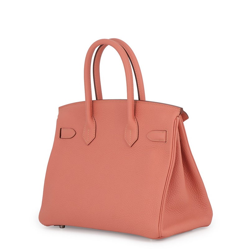 エルメス バーキン30 ロージー/シルバー金具 トゴ □Q刻印 HERMES Birkin ハンドバッグ