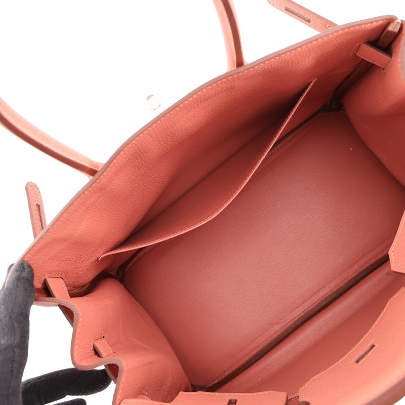 エルメス バーキン30 ロージー/シルバー金具 トゴ □Q刻印 HERMES Birkin ハンドバッグ