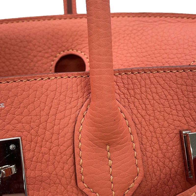 エルメス バーキン30 ロージー/シルバー金具 トゴ □Q刻印 HERMES Birkin ハンドバッグ